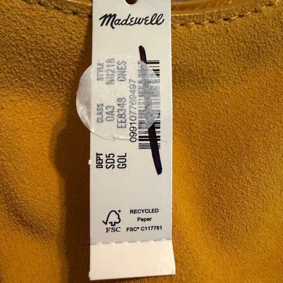 Madewell The Mini Camren Handbag Gold Suede Metal Handle - Picture 7 of 8